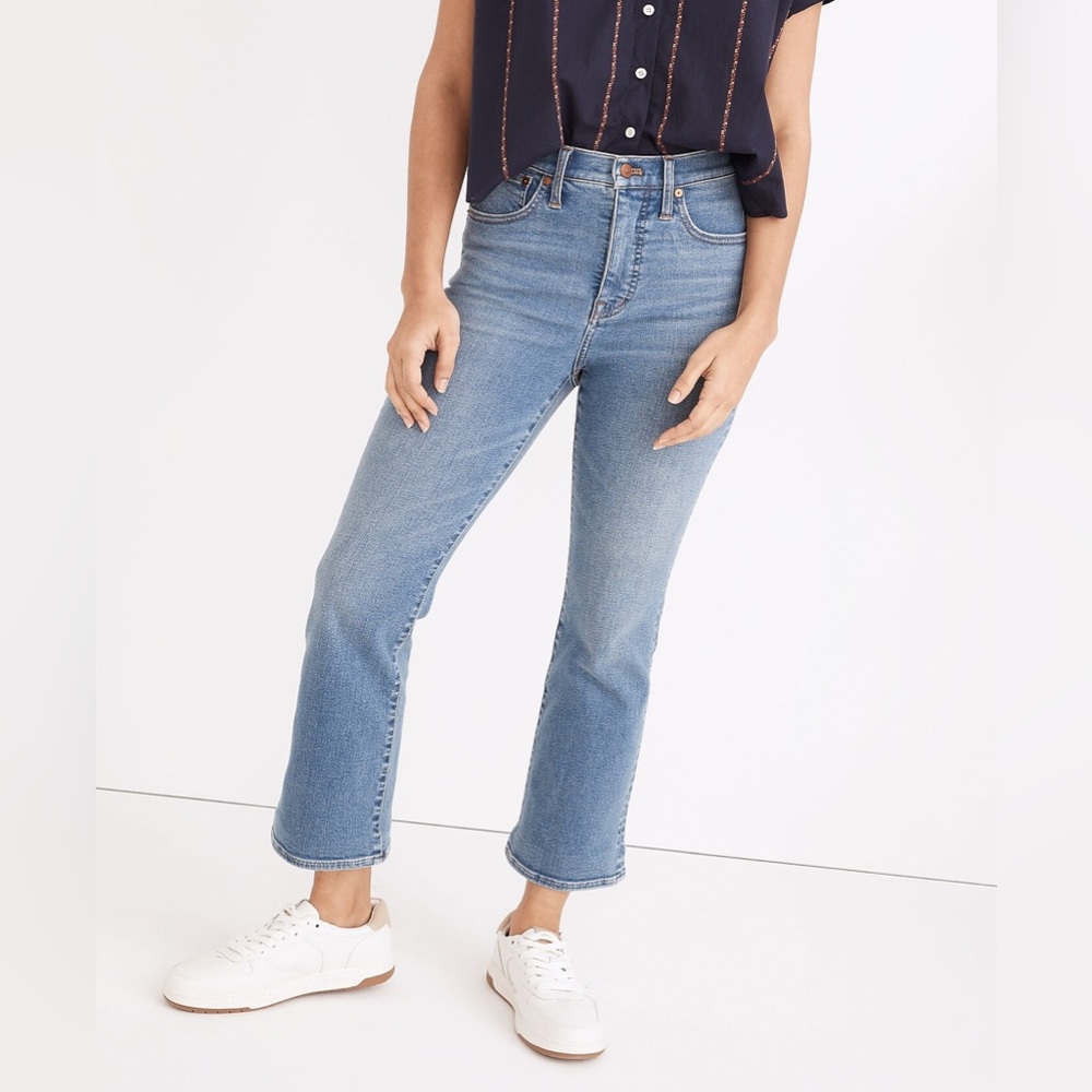 NWT Madewell Cali Demi-Boot Jeans in Dorrance Wash: TENCEL™ Denim Edition - 27
